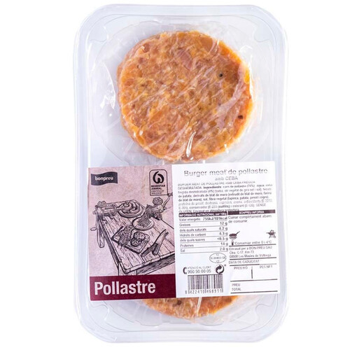 BONPREU Burger meat de pollastre amb ceba