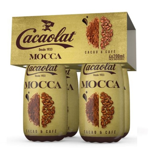 CACAOLAT Batut cacau & café Mocca 4x200 ml en ampolla