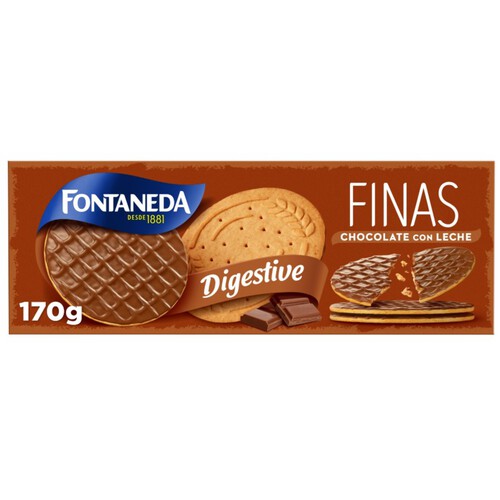 FONTANEDA Galetes fines de xocolata amb llet Digestive