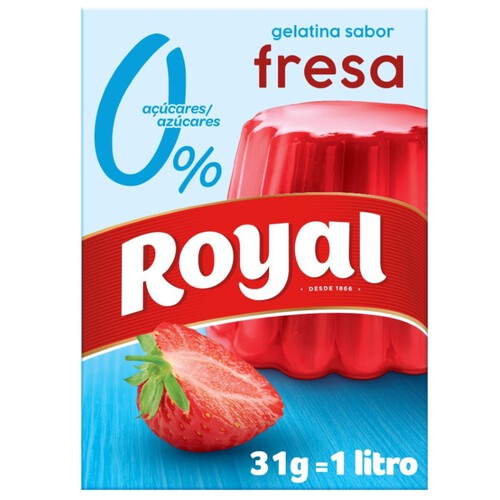 ROYAL Gelatina sabor maduixa 0% sucres