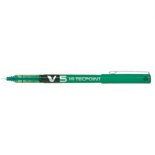 PILOT V5 Bolígraf de tinta verda amb punta d'agulla