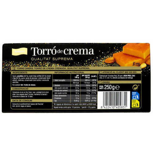 BONPREU Torró de crema