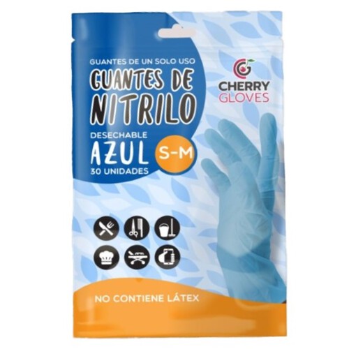 CHERRY Guants de nitril talla S-M