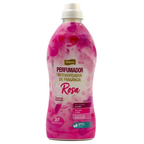 BONPREU Perfumador líquid rosa per a la roba de 37 dosis