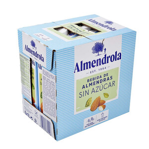 ALMENDROLA Bebida de almendras sin azúcares 6x1L en cartón 6L