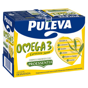 PULEVA OMEGA 3 Bebida láctea desnatada 6x1L en botella 6L