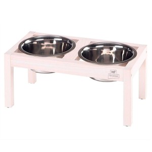 FERPLAST Soporte de madera para comederos perro y gato 