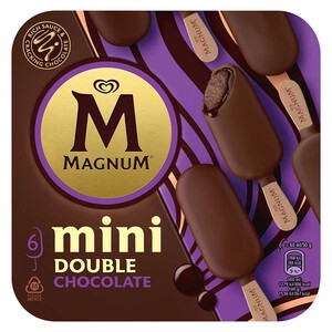 MAGNUM Helado mini doble de chocolate 6 x 0.05kg