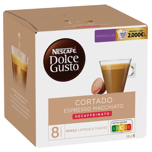 DOLCE GUSTO Càpsules de cafè tallat descafeïnat