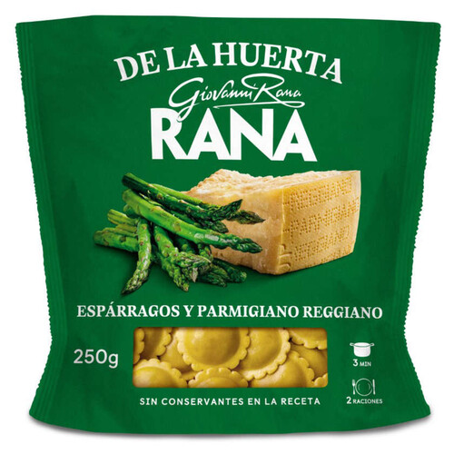 RANA HUERTA Raviolis d'espàrrecs i parmesà