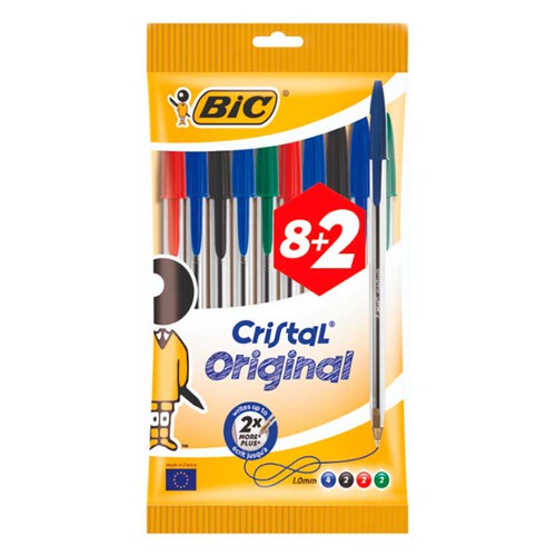 BIC Bolígrafs de color blau, negre, vermell i verd