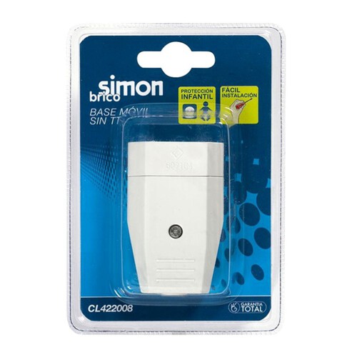 SIMON Base mobil de color blanc 10A 250V