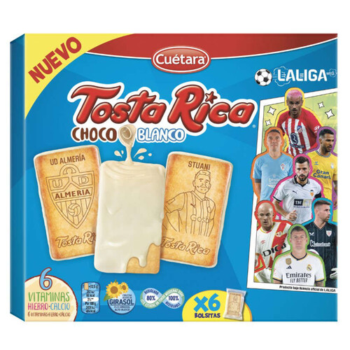 CUETARA Galetes Tosta Rica xocolata blanca