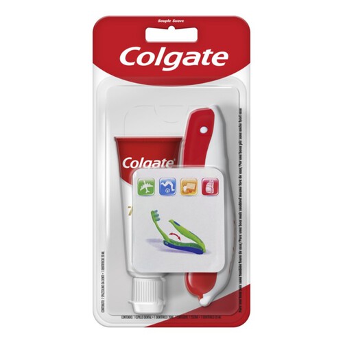 COLGATE Crema dental + raspall de dents en format viatge