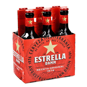 ESTRELLA DAMM Cerveza 6x33 cl en botella 6 x 0.325L