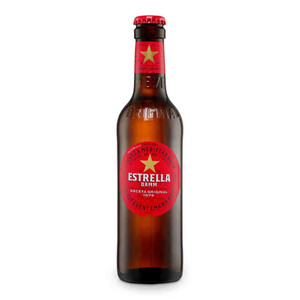 ESTRELLA DAMM Cerveza en botella 0.33L