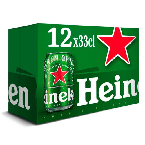 HEINEKEN Cervesa 12x33 cl en llauna