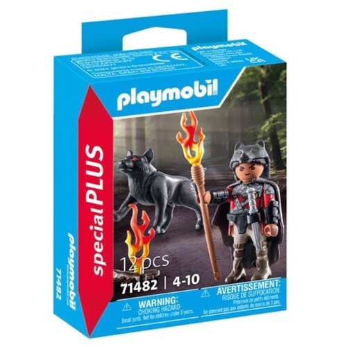 PLAYMOBIL Figura de guerrer amb un llop i accessoris