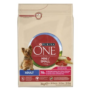 PURINA ONE Comida de buey para perro mini adulto 3kg