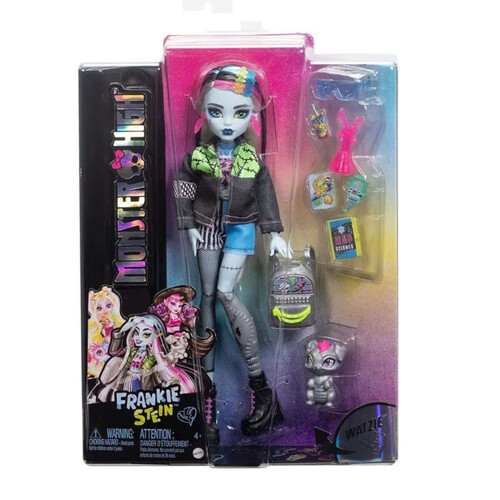 MONSTER HIGH Figura Nina Frankie Stein amb mascota