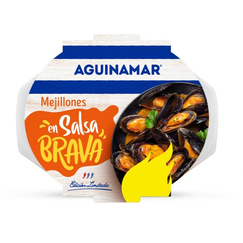 AGUINAMAR Musclos sencers cuits amb salsa brava