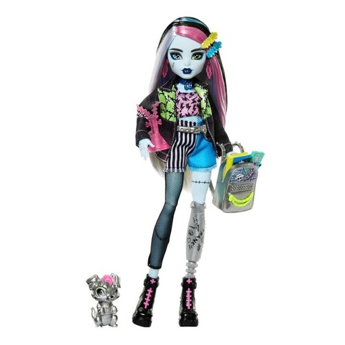 MONSTER HIGH Figura Nina Frankie Stein amb mascota