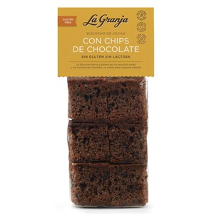 LA GRANJA Bizcocho con chips de chocolate sin gluten y sin lactosa 0.23kg