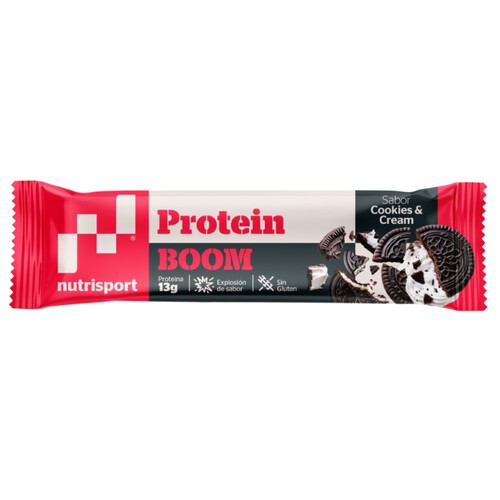 NUTRISPORT Barreta proteica Boom cookies cream