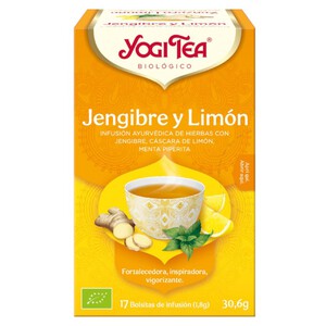 YOGI TEA Infusión de jengibre y limón 17 por envase