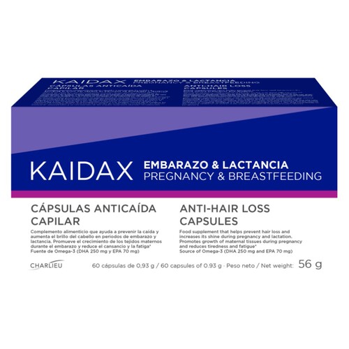 KAIDAX Complement alimentari anticaiguda embaràs i lactancia