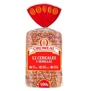 OROWEAT Pan de molde 12 cereales 0.59kg