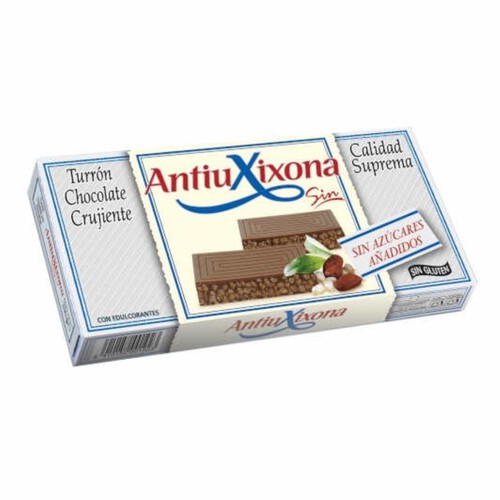 ANTIU XIXONA Torró de xocolata cruixent sense sucres afegits