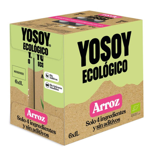 YOSOY Beguda d'arròs ecològica 6x1L en cartró