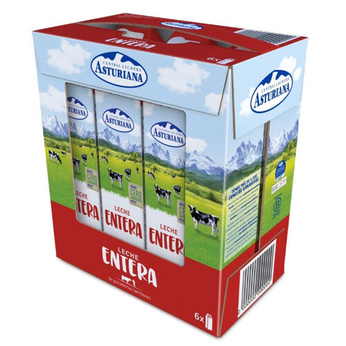 ASTURIANA Llet sencera 6x1L en cartró