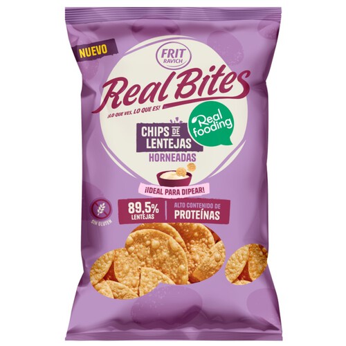 REAL BITES Xips de llenties amb sal