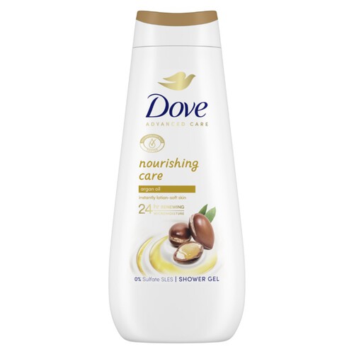 DOVE ADVANCED CARE Gel de bany nutritiu amb oli d'argània