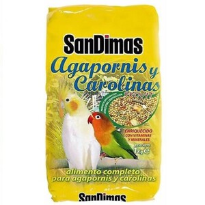 SANDIMAS Comida completa para Agapornis y Carolinas 1kg