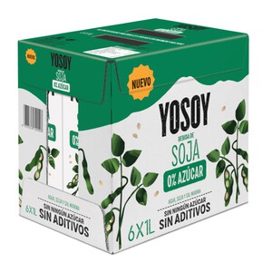 YOSOY Bebida de soja 0% azúcar 6x1L en cartón 6L