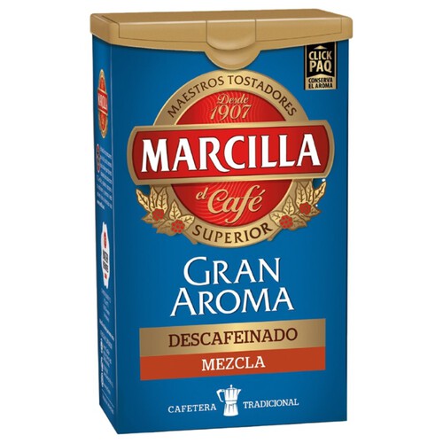 MARCILLA Cafè molt descafeïnat barrejat Gran Aroma