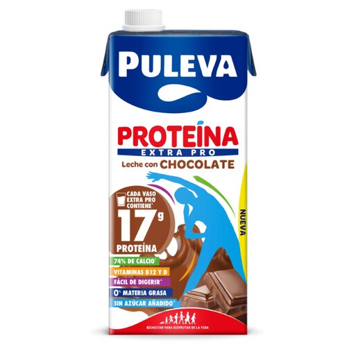 PULEVA Llet amb xocolata enriquida en proteïnes Extra Pro