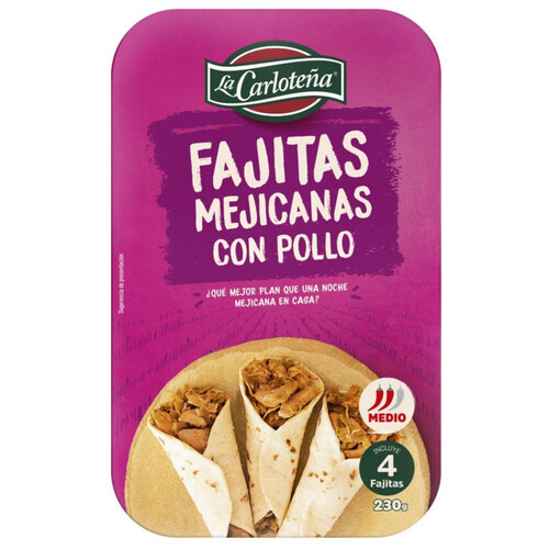 CARLOTEÑA Fajitas mexicanes amb pollastre