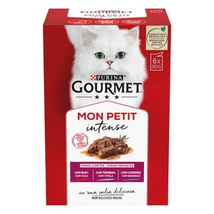 GOURMET Comida de buey, ternera y cordero para gato adulto 0.3kg