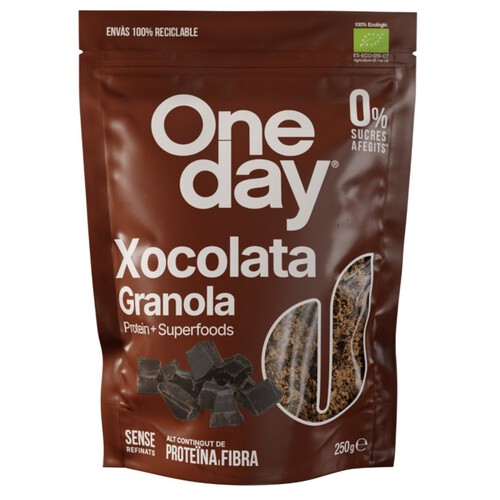 ONE DAY Granola amb xocolata ecològica