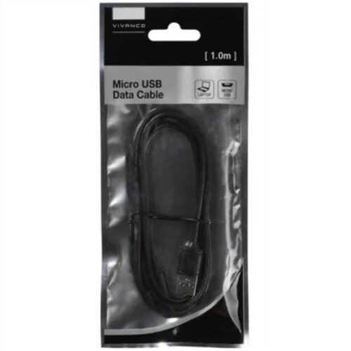 VIVANCO Cable micro USB 1m negre