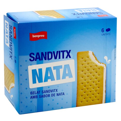 BONPREU Gelat sandvitx de nata