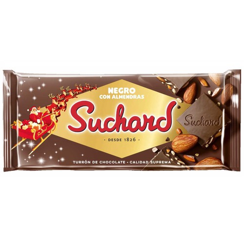 SUCHARD Torró de xocolata negra amb ametlles