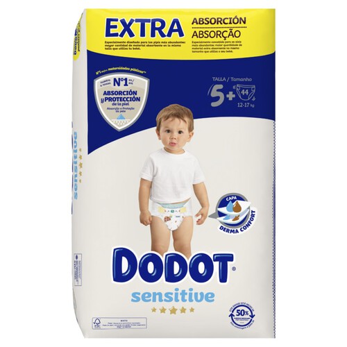 DODOT SENSITIVE Bolquers T5 (12-17 kg) Extra