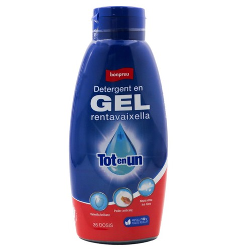 BONPREU Detergent en gel per a rentavaixella de 36 dosis