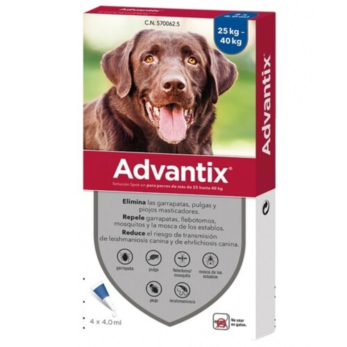 ADVANTIX Pipetes per a gos de 25 a 40 kg