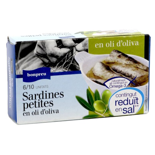 BONPREU Sardines petites en oli d'oliva